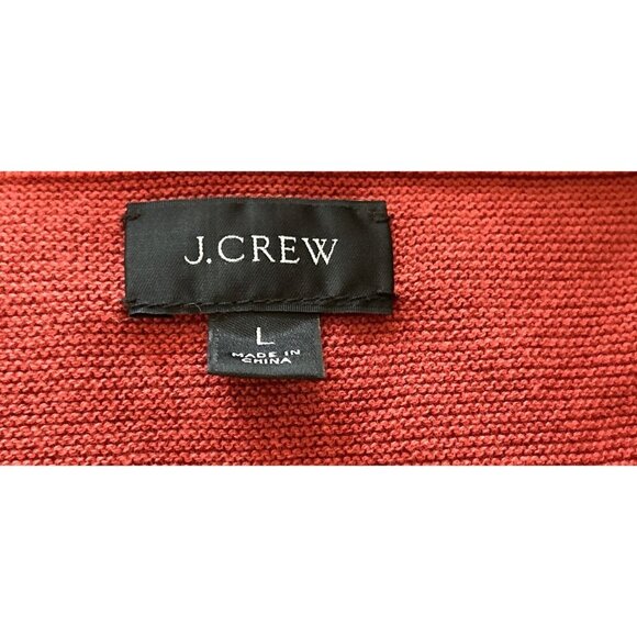 Brooks Brothers Wafted Cotton Crewneck Pullover Sweater in Brick Color Size Larg - Picture 9 of 10